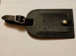 FAA Managers Association Luggage Tag – Black Leather FAAMA genuine real - $12.19