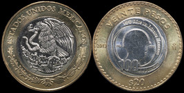 Mexico 20 Pesos. 2013 (Bi-Metallic. Coin KM#969. Unc) Mexican Army - £13.07 GBP