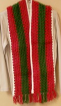 Crochet Winter Scarf With Fringe, Fashion Scarf, Accessories, Women, Handmade - £31.85 GBP