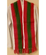 Crochet Winter Scarf With Fringe, Fashion Scarf, Accessories, Women, Han... - £31.32 GBP