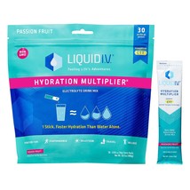 Liquid Iv Hydration Multiplier Electrolyte Powder 30 Packets Tubes Passion Fruit - £33.63 GBP