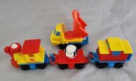 Vintage Fisher Price Chunky Little People Train Lot w/Dog, Dump Truck Lot - £11.64 GBP