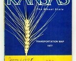 1977 Kansas The Wheat State Official State Highway Transportation Map  - £8.67 GBP