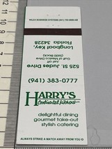 Vintage Matchbook Covers  Harry’s Continental Kitchens  Longboat Key, FL. gmg - £9.76 GBP