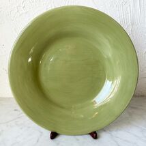 Pottery Barn Sausalito Sage Green Dinner Plate Rustic Hand Painted 12.25&quot; - €13,98 EUR