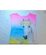 365 Kids Girls Sleeveless Dolman Tee Shirt Size 7 Horse With Crown Of Fl... - $239.29 MXN