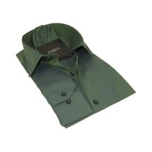 Men's Shirt Hankie CASILA Turkey Cotton Blend Long Sleeves 501770-23 Oli... - $39.99