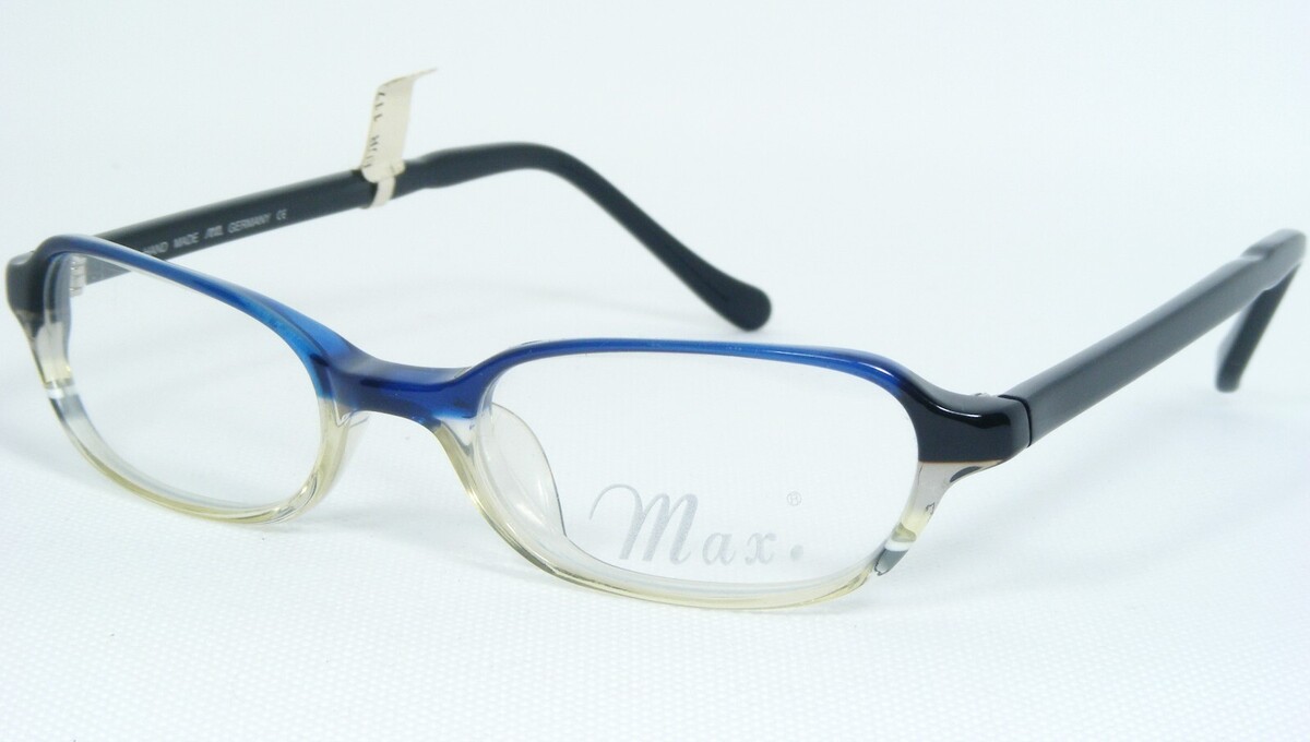 Vintage Max. Siegel CARMEL 402 Bleu/Noir / Clair/Blanc Lunettes 47-18-140mm - $49.49