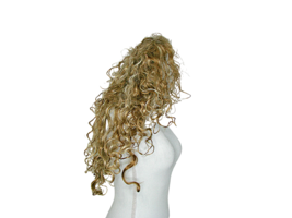 Kanekalon Long Blonde Curly Wavy Wig Headband Hairpiece 21&quot; Natural Blonde Blend - £30.05 GBP