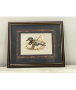 Vintage Mallard Wildlife Duck Joel Kirk Matted Framed Print Signed 17&quot;x14&quot; - £23.36 GBP