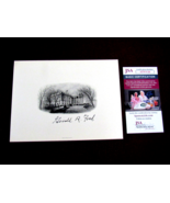 GERALD FORD 38TH U.S. PRESIDENT SIGNED AUTO VTG WHITE HOUSE PRINT TMA JS... - €343,89 EUR
