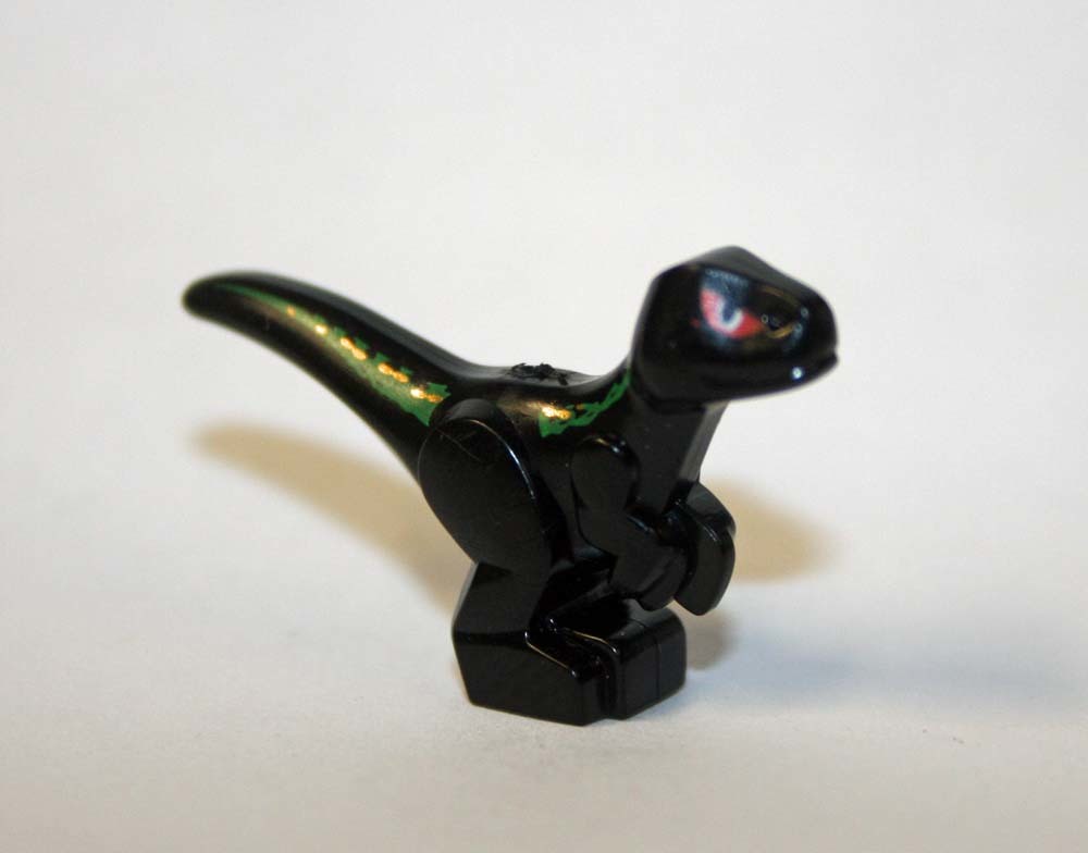 Minifigure Baby Velociraptor Black Mini Jurassic World Dinosaur US Seller - $4.98