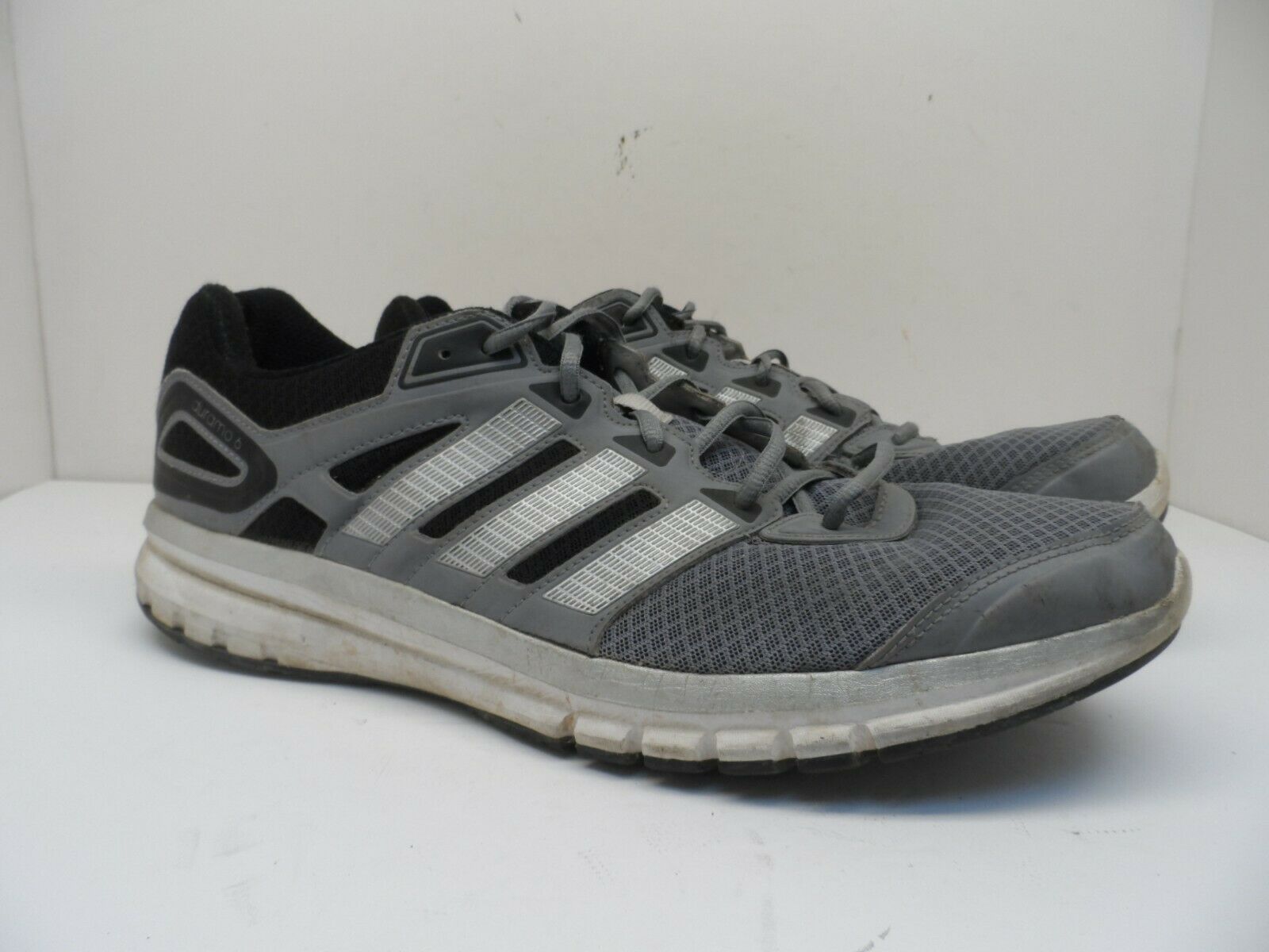 adidas Men&#39;s DURAMO 6 M Athletic Running Shoes Gray/Black/Silver/White 14M - $28.49