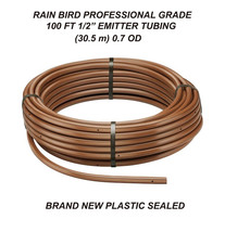 RAIN BIRD PROFESSIONAL GRADE 100 FT (1/2&quot;) EMITTER TUBING - BROWN - BRAN... - $29.49