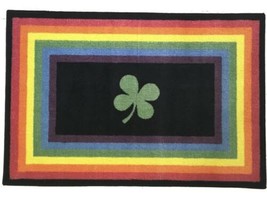 Saint Patricks Day Colorful Shamrock Rug Rectangle 3&#39; x 5&#39; (wf) - £233.53 GBP