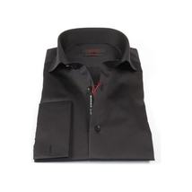 Men Shirt AXXESS Turkey Egyptian Cotton High Collar French Cuffs 224-05 Black image 11