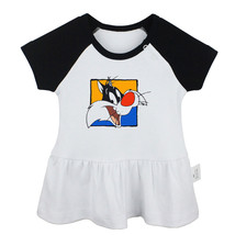 Sylvester Cat Happy Face Newborn Baby Dress Toddler Infant 100% Cotton Clothes - £10.51 GBP