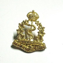 WWII Royal Canadian Army Medical Corps Cap Badge Gilded - £7.86 GBP