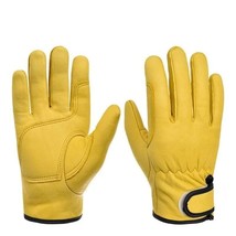 Durable Work Gloves Sheepskin Leather Protection - £6.62 GBP+