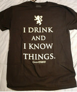 NWT Game of Thrones GOT &quot;I Drink &amp; I Know Things&quot; Mens XL Black Shirt - £11.02 GBP