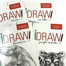 4 How to Draw Books for Kids: Dinosaurs, Horses, Sea Life, Jungle Animal... - $11.39