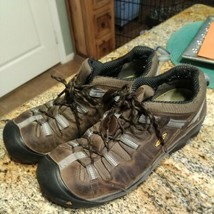 Keen Steel Toe Mens 13 Brown Leather Work Shoes ASTM F2413-11 Hiking  - $58.41