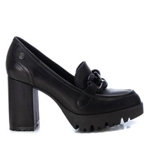 Xti women&#39;s casual heeled moccasins in Black - £94.09 GBP