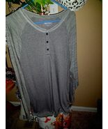 LulaRoe Mens Henley Shirt Heather Gray Sz 3XL NWT - $19.66 CAD