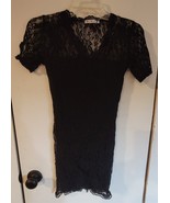 Womens M S.Y.L. Black Lace Short Sleeve Dress - €16,14 EUR