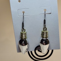 Silver Christmas Bulb Earrings - $2.00