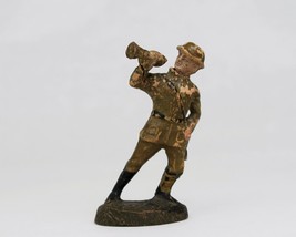 Elastolin WWI US Soldier Bugle Player Vintage 1930s 55mm Composite Mini Figure - £23.37 GBP