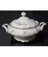 Vintage JOHANN HAVILAND Bavaria BLUE GARLAND 7.5&quot; Covered Vegetable Serv... - $515.16 MXN