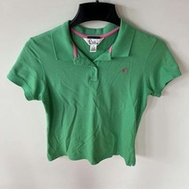 Women&#39;s Lilly Pulitzer Green/Pink Polo Shirt Size M - £9.53 GBP