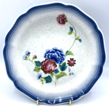 Debonair by MIKASA 8&quot;  Salad Plate Pink Blue Floral Stoneware Japan Excellent - £10.07 GBP