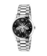 Gucci YA1264136 Black Dial Stainless Steel Strap Ladies Watch - £714.68 GBP