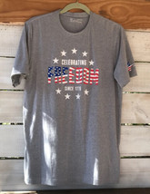 Under Armour Shirt Wm. Small/P/CH Short Sleeve Freedom Flag USA Heatgear - $19.58