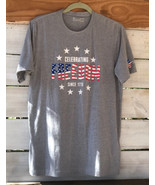 Under Armour Shirt Wm. Small/P/CH Short Sleeve Freedom Flag USA Heatgear - £15.36 GBP