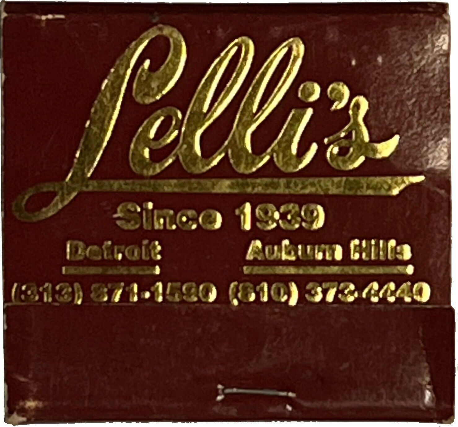 Lelli's, Detroit, Auburn Hills, Michigan, Match Book Matches Matchbox