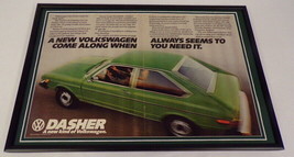 1973 Volkswagen Dasher ORIGINAL Framed 12x18 Advertising Poster Display - £55.21 GBP