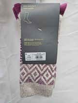 Women's 2pk Midweight Wool Blend Diamond Textured Crew Boot Socks All In Motion image 3