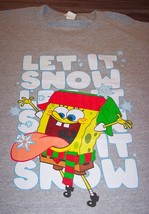 Spongebob Squarepants Let Is Snow Christmas T-Shirt Big &amp; Tall 3XLT 3XL New - £19.35 GBP