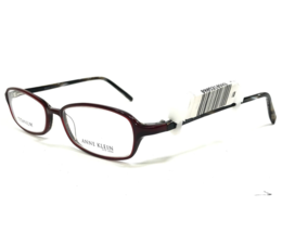 Anne Klein Eyeglasses Frames AK7510 803 Black Red Oval Full Rim 50-16-130 - £40.15 GBP