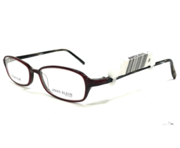 Anne Klein Eyeglasses Frames AK7510 803 Black Red Oval Full Rim 50-16-130 - £40.60 GBP