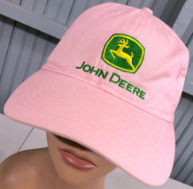 John Deere PINK I Love Adjustable Baseball Cap Hat Farming Tractor - £9.77 GBP
