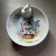 Vintage Heatable Child&#39;s Bowl Bunny FD F D Chauvigndy France - £19.10 GBP