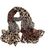 Scarf, Women&#39;s Leopard Print Little Silk Scarf Hair Tie Band Neckerchief - £5.89 GBP