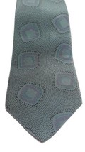 Geoffrey Beene Silk Tie Teal Purple Geometric Theme 56” Long 3.5” Wide - £6.12 GBP