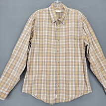 BKE Men Shirt Size L Brown Preppy Plaid Classic Long Sleeve Button Up Casual Top - £8.46 GBP