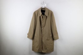 Vtg 70s Streetwear Mens 42R Distressed Lined Full Button Rain Coat Jacket USA - $89.05