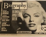 Marilyn Monroe Vintage Tv Ad Advertisement Blonde Ambition Week TV1 - $5.93